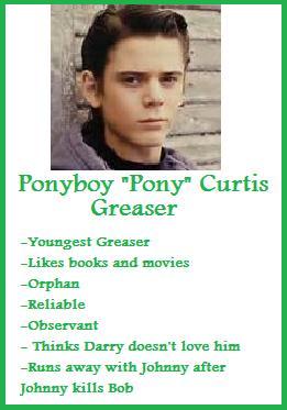 Character analysis of ponyboy in the outsider by s e hinton